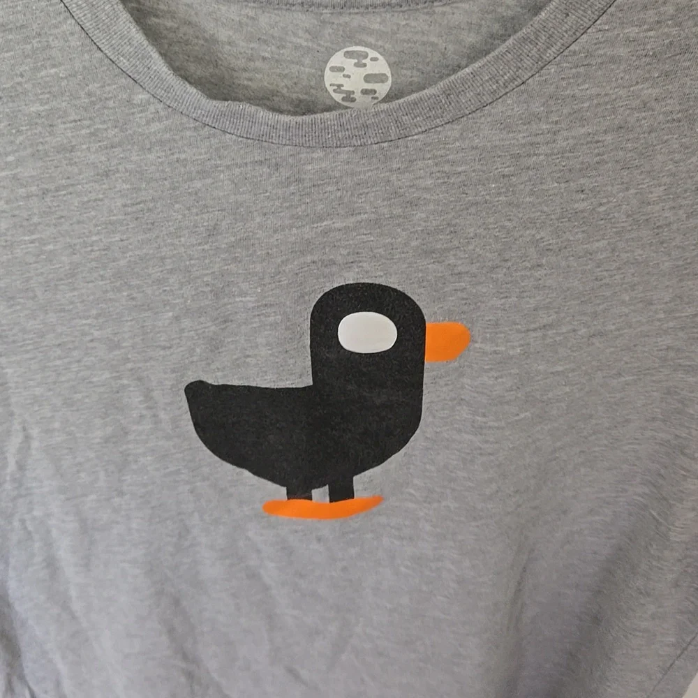 Kurzgesagt Gray Bird Graphic T-Shirt - Picture 5 of 8